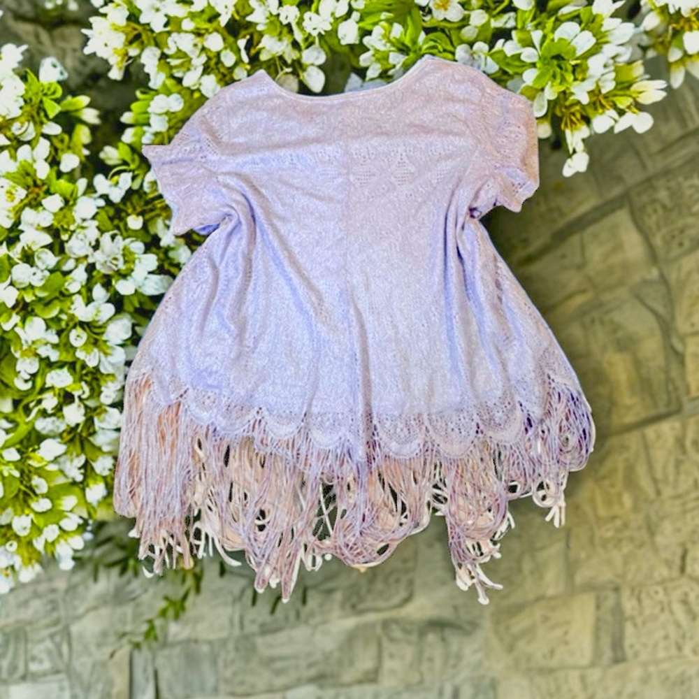 ONYX nite beautiful, pale, purple tassel top size 4X - Picture 2 of 3